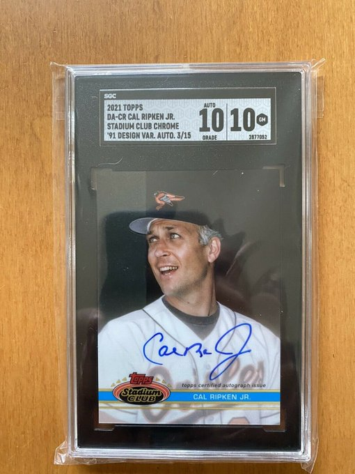 DonnieBaseball23 (@mikestein23) on Twitter photo <a href="/midwestboxbreak/">Midwest Box Breaks</a> <a href="/PhilsPulls/">Phil’s Pulls</a> <a href="/BreakClubNFT/">Break Club</a> Cal Ripken Jr. 2021 Topps Stadium Club Chrome 1991 variation Auto SP /15. Gem 10 - $500 shipped. RT's appreciated. Finder's Fee mail day to person who leads to a sale. Thanks! <a href="/midwestboxbreak/">Midwest Box Breaks</a> <a href="/PhilsPulls/">Phil’s Pulls</a> <a href="/BreakClubNFT/">Break Club</a> Cal Ripken Jr. 2021 Topps Stadium Club Chrome 1991 variation Auto SP /15. Gem 10 - $500 shipped. RT's appreciated. Finder's Fee mail day to person who leads to a sale. Thanks!