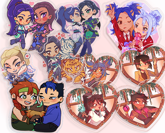 PrismCloud_'s tweet photo. CHARM PRE-ORDERS OPEN TONIGHT @ 12 AM EST

Cute designs from @MxnstrAshe, @theee_moonnn, @nelldin0, and @Spliinkles !!
(full designs in replies)

LIMITED STOCK and LIMITED TIME! 

#sage #viper #reyna #sova #neon #jett #skye #yoru https://t.co/FAdqupdQeM