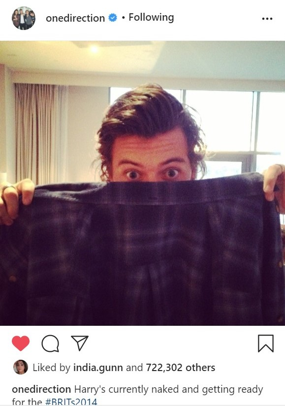 Lovelaurels93's tweet image. happy anniversary to "no cups so 'I' went for the pot" and "HARRY is currently naked and getting ready for #BRITS2014"
