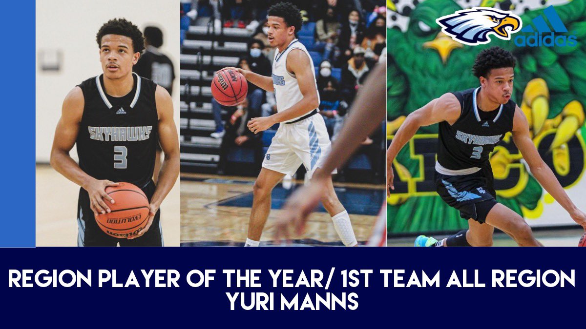 Congratulations to Junior Guard Yuri Manns on being named Region Player of the Year