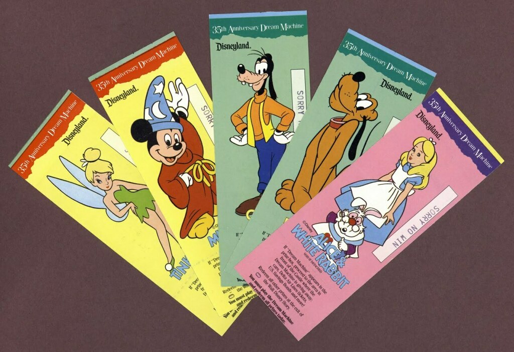 Disneyland Dream Machine Tickets, 1990 https://t.co/TtioxDA7IO https://t.co/nYOF38TBdy