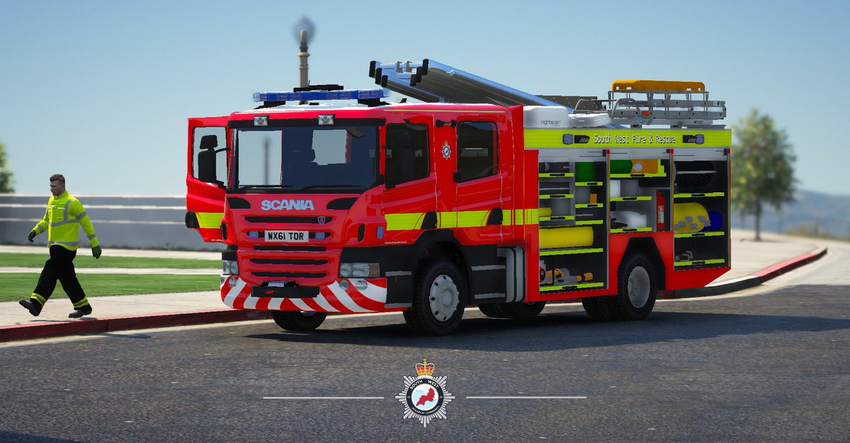 SWRPC_6001's tweet photo. South West Ambulance Service attended multiple calls this evening, including a Firefighter who had collapsed during a call. He was treated and has since recovered well https://t.co/5tHZ9meQ0W
