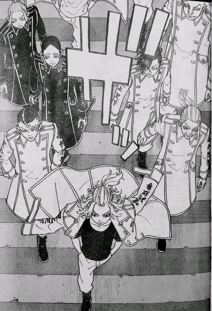 Athy_sanzu's tweet photo. Tokyo manji gang vs Kantou manji gang, all members😌
#TokyoRevengers 
#Chapter243spoiler https://t.co/qQzoo3GEEb