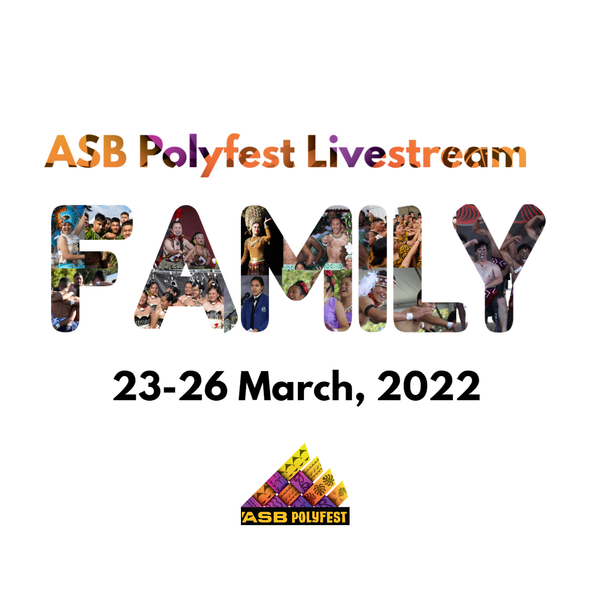 This year's ASB Polyfest celebrations will be a livestream event only. You can join in on all the online celebrations from 23-26 March. More details to follow. #ASBPolyfest2022 #Family