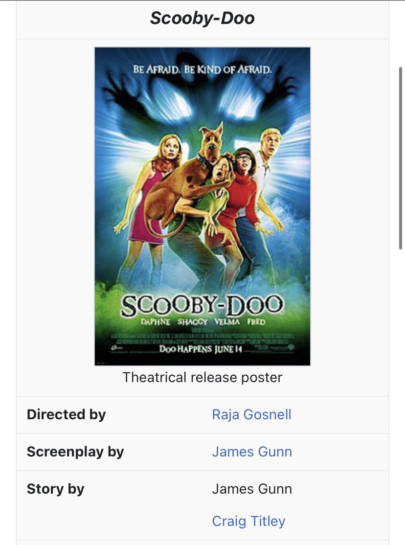 NativeHonesty's tweet photo. @kirawontmiss @CodeineFridge @JamesGunn gotta host a Twitter Q&amp;A about Scooby Doo only https://t.co/Mmvwnx7bYJ