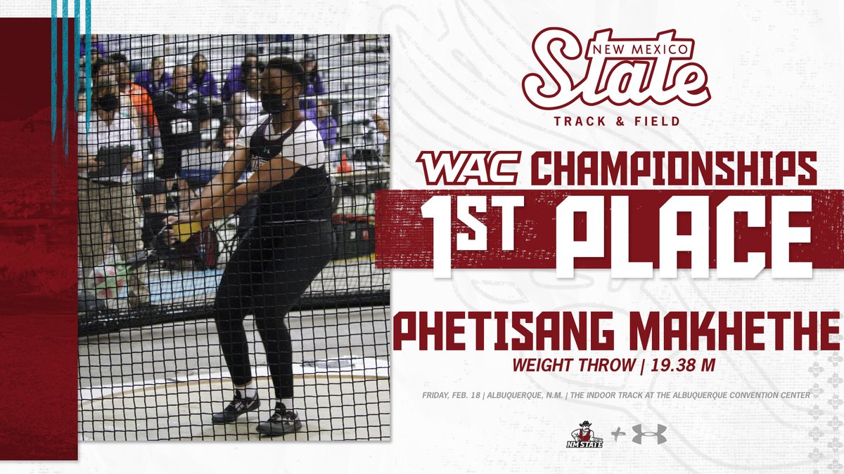 Phetisang Makhethe takes the top spot in the weight throw!

She sets a personal record and breaks her South African national record!

#AggieUp