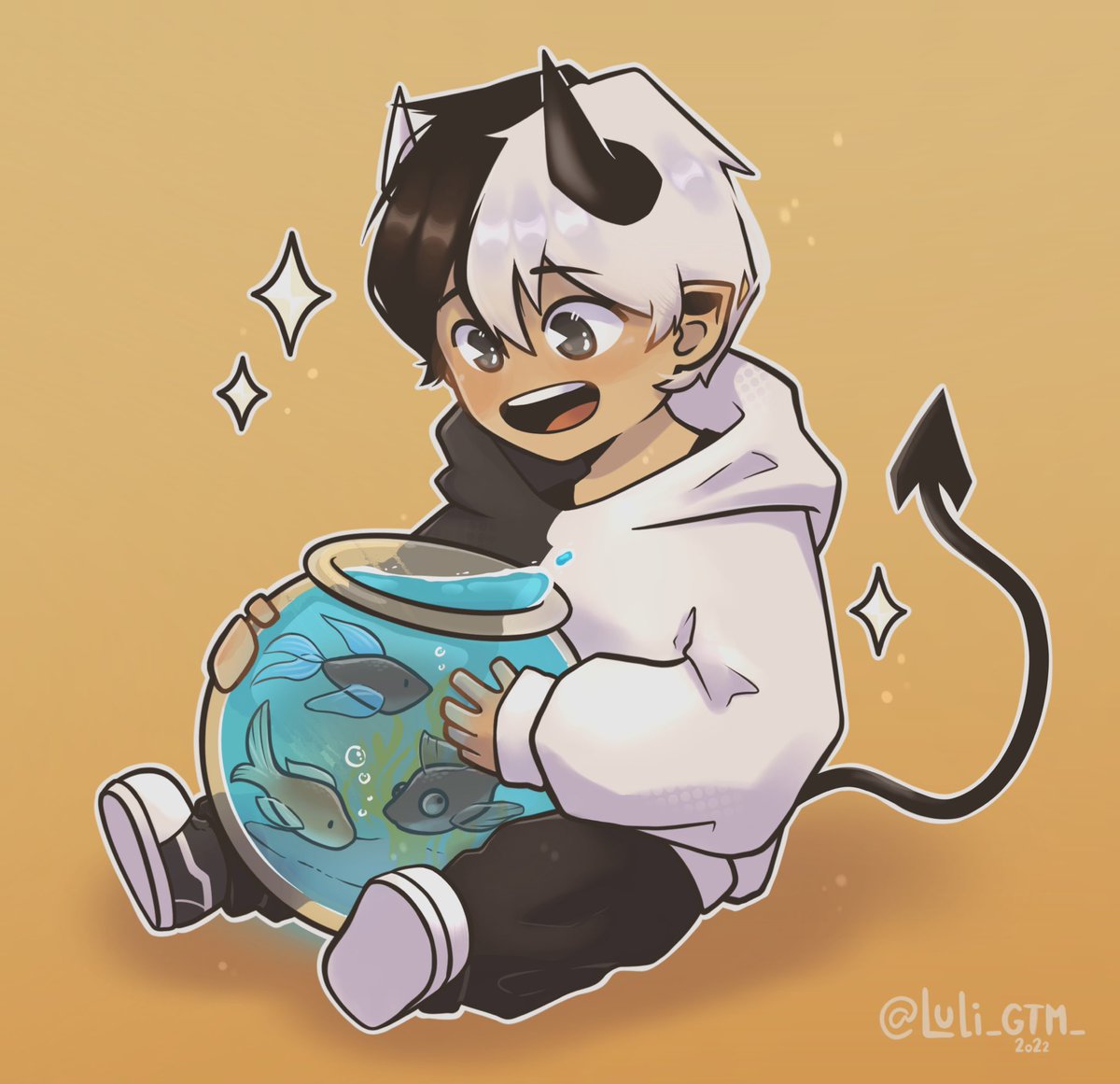 Luli_gtm's tweet photo. Esta idea salió gracias a que me la pidieron el mis historias de Instagram y como a mucha gente le gustó, incluyéndome, decidí terminar el dibujo. 🌱✨🎏🖤🤍
.
[[@aXoZerr ]]
.
#axozer #FANART #twitch https://t.co/GtB4MPwLky