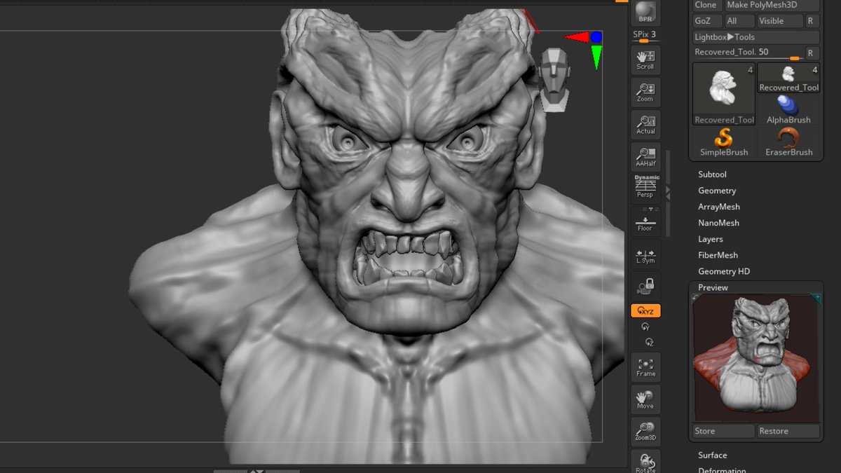 Let's Complete another incomplete Sculpt, Who remembers the orc sculpt I made? 😁😁
Always open for suggestions.
.
#zbrush #zbrushsculpt #zbrushcentral #zbrushmodel #zbrushsculpture #lowpoly3d #b3d #3Dartist  #characterdesign #gamedev #gamedevelopment