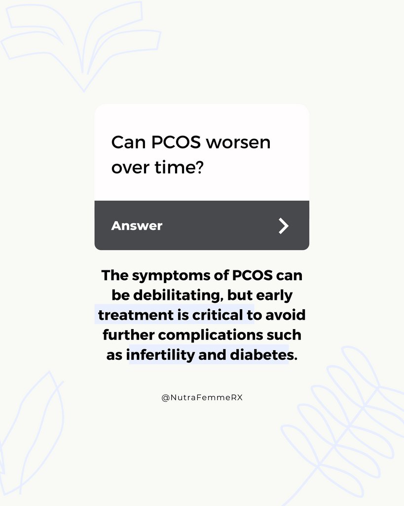 nutrafemmeRX's tweet photo. Catching PCOS early ⏰ is key to maintaining the health of our endocrine systems and preventing us from experiencing worse health outcomes over time! https://t.co/Ym2IbqaDMO