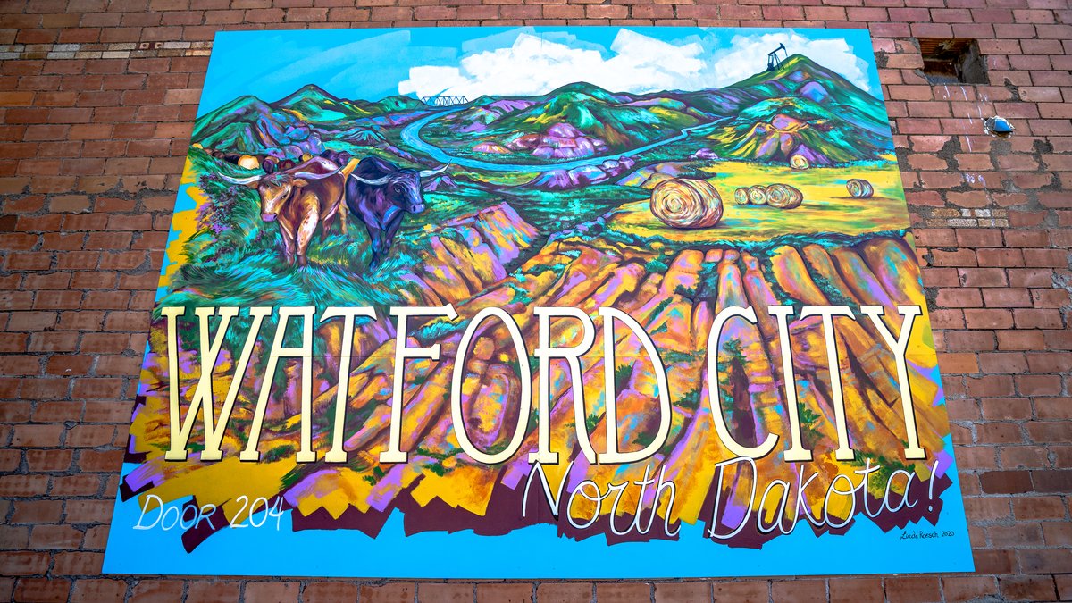 Travel North Dakota (@northdakota) on Twitter photo Snap a pic at this beautiful piece of art right next to Door 204 Main in Watford City! And don't forget that cup of ☕ while you're at it. #BeNDLegendary belegendary.link/watfordcity
📷: <a href="/DontForget2Move/">Jules and Christine</a>
Artist: Linda Roesch Snap a pic at this beautiful piece of art right next to Door 204 Main in Watford City! And don't forget that cup of ☕ while you're at it. #BeNDLegendary belegendary.link/watfordcity
📷: <a href="/DontForget2Move/">Jules and Christine</a>
Artist: Linda Roesch