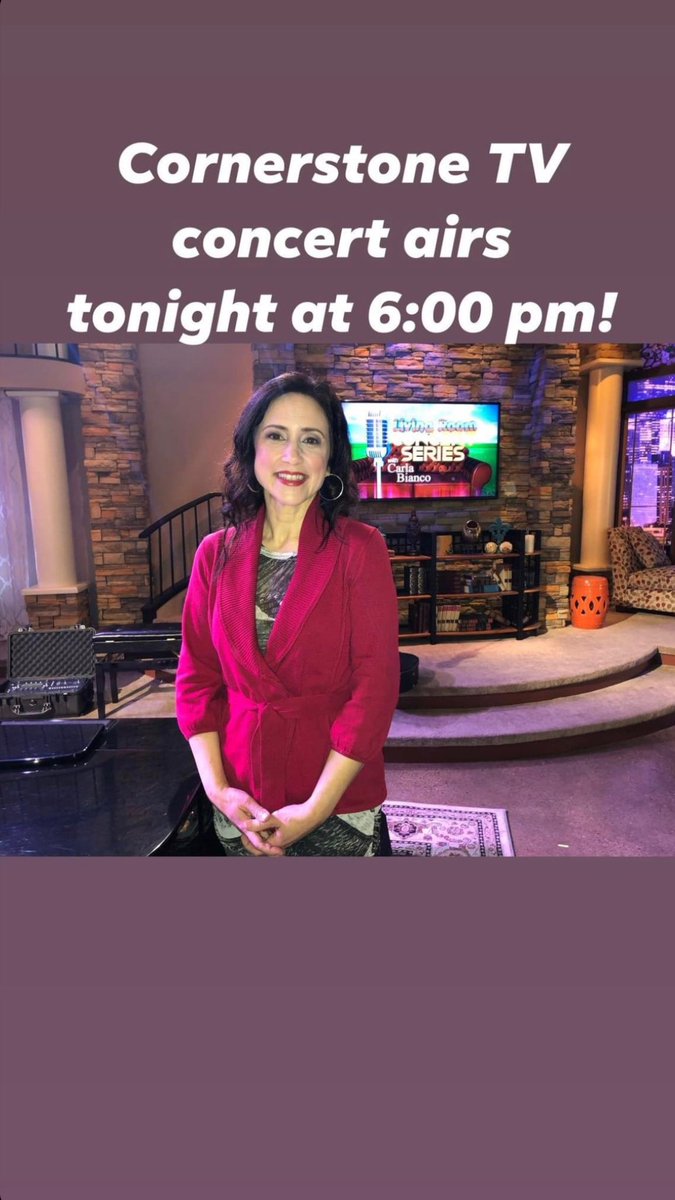 Excited for my televised concert tonight!   Details…. myemail.constantcontact.com/Cornerstone-TV…. #tvconcert #musicconcert