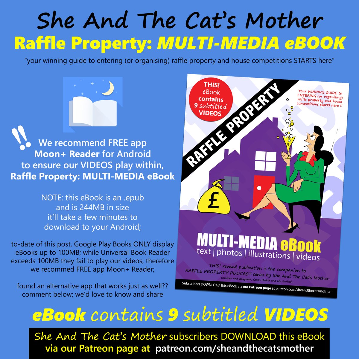 IdaBarkerDotCom's tweet photo. 💡 Introducing our NEWEST release; a reimagined, revamped, revised 2022 edition of She And The Cat’s Mother, winning property guidebook; NEW because this unique eBook contains VIDEOS (with English subtitles)!! Ready for members to download 💡 see LINK in BIO

#VideoViral #eBooks https://t.co/JQ2BZq6C2X
