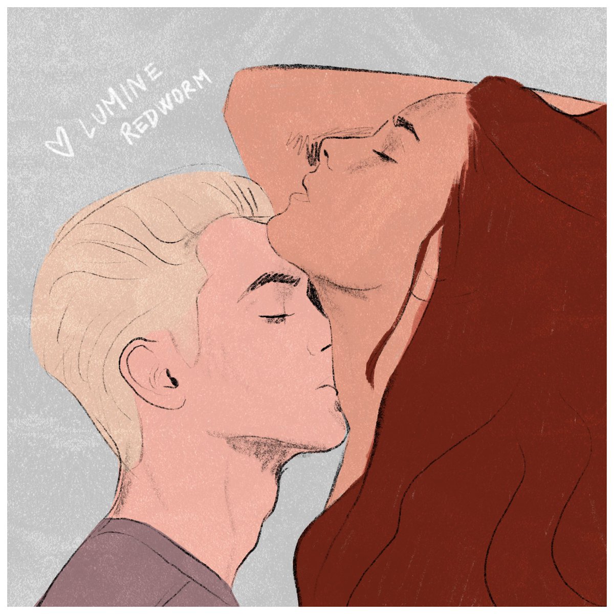 LumineRedworm's tweet photo. A sketch of neck kiss between our favourite Draco Malfoy and Hermione Granger. #dramione #dramionefanart #draco #dracomalfoy #HarryPotter #HarryPotter20thAnniversary #hermione #HermioneGranger #hpfanart https://t.co/75nqmfsbZq
