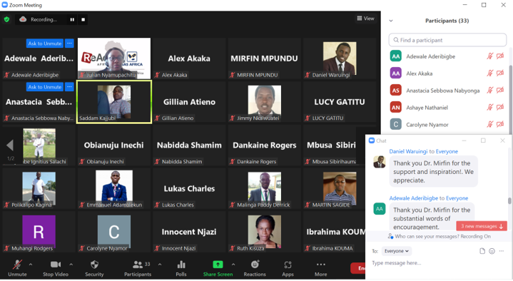 JulianNyamup's tweet photo. The work the #AMRLEP leaders have been upto in their countries is beyond amazing🙌, really encouraging to listen to their plans and success stories earlier today.
@MirfinM reminded them that “Our generation is looking up to them for innovative ways of addressing #AMR” https://t.co/dfOp4mnx1w
