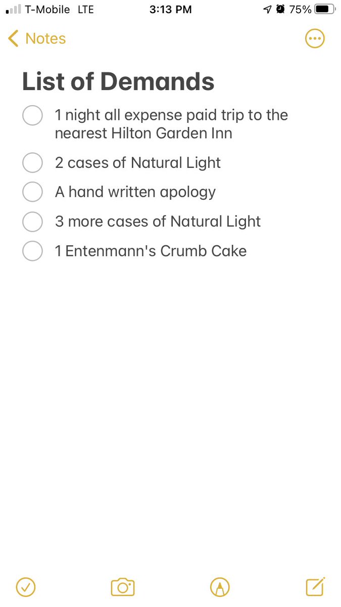 N_DeSimoner's tweet photo. You have 48 hours to meet the attached list or else you will receive at least one 1/5 star google review https://t.co/SUCM3JQMZ7