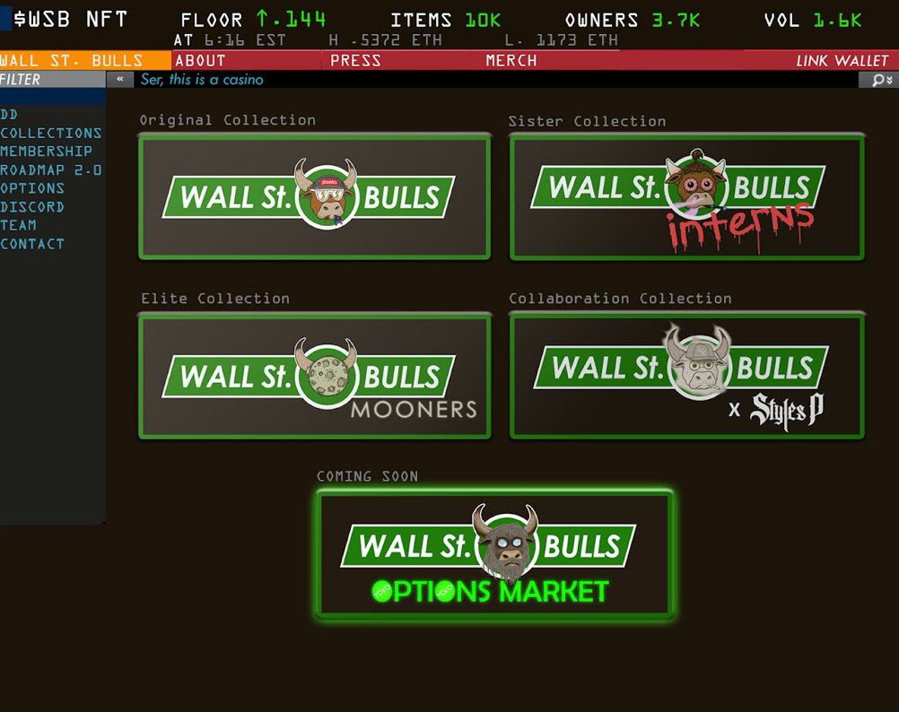 wallstbullsNFT's tweet photo. A lot of things in the works! New website is coming — a degen version of a Bloomberg Terminal 💻 

See all updates in the announcements channel: https://t.co/sWLg9YNqcm https://t.co/CghYIXSFZz