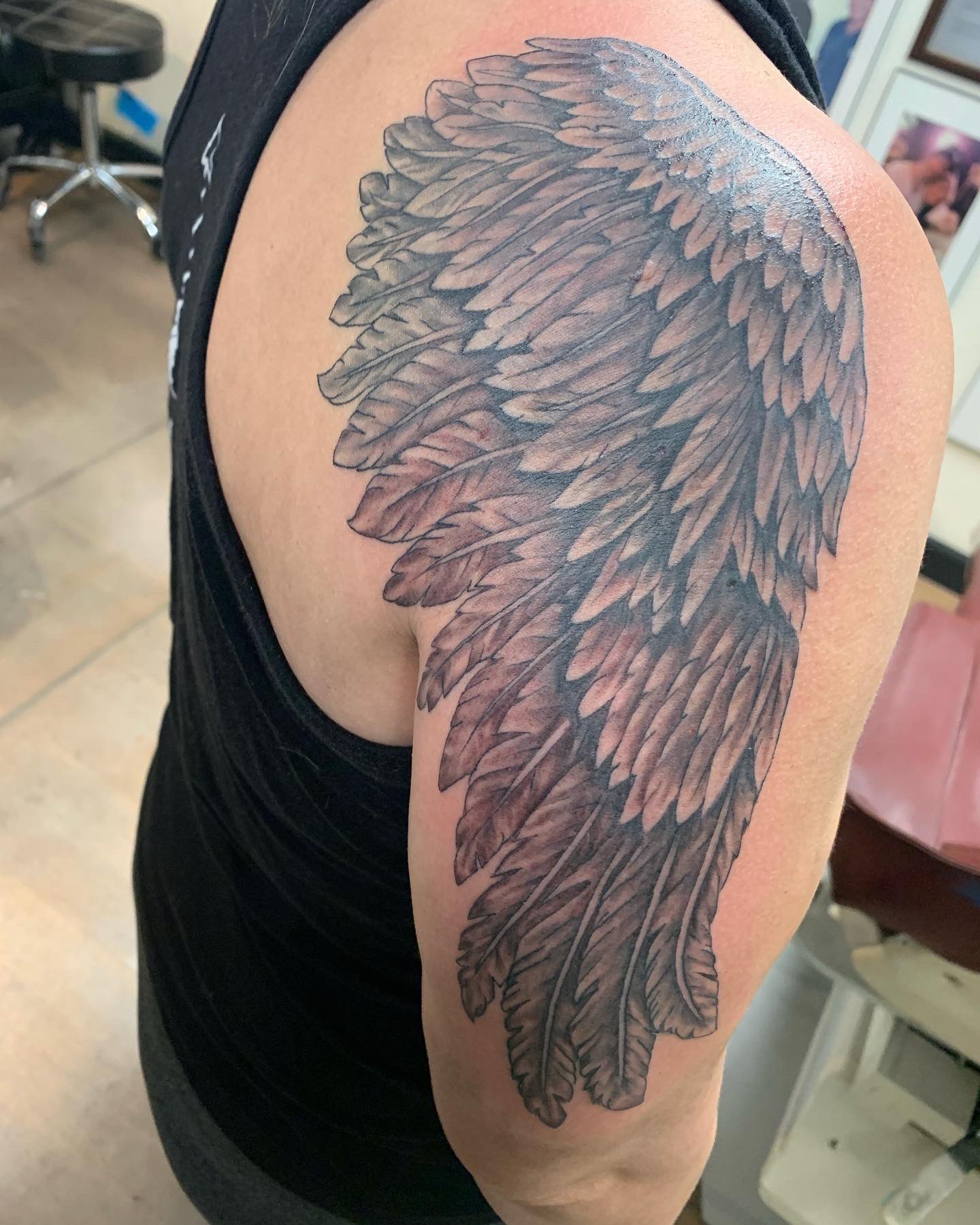 Large Angel Wings Cross Temporary Tattoo Sticker Waterproof Full Back Fake  Tattoo For Women And Men From Semenlockring, $6.94 | DHgate.Com