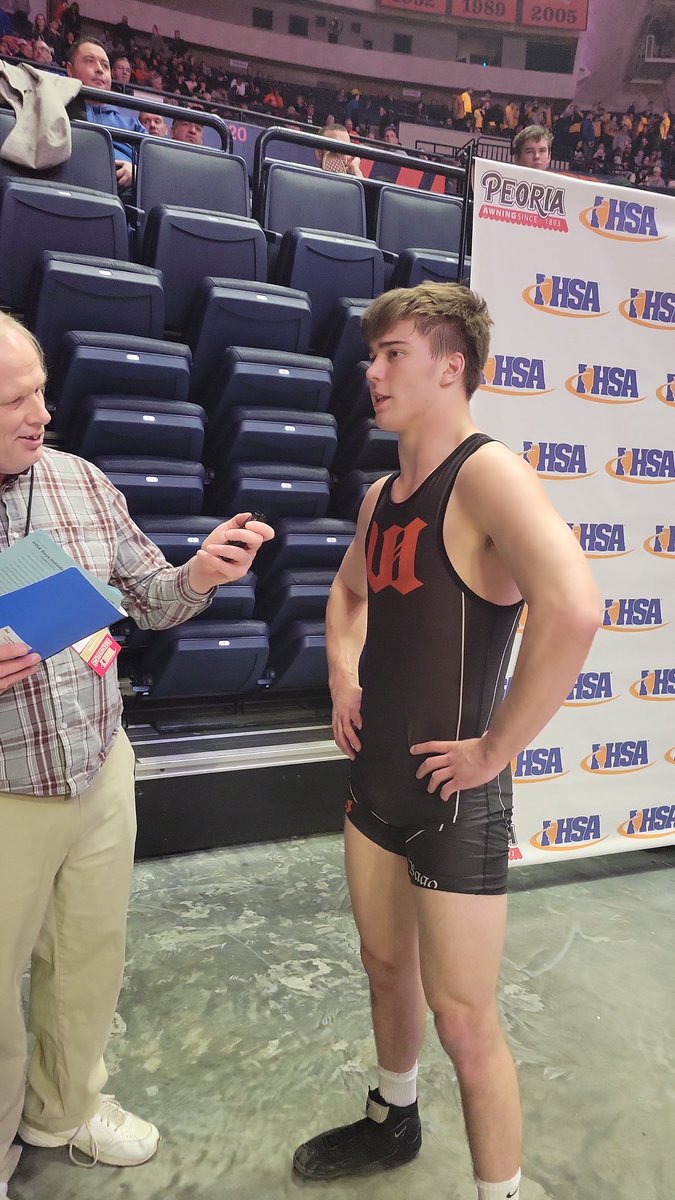 It's not what we came for but I am SO PROUD of how this kid battled back to take 3rd. A decision win 7-3 over Westville to end his HS career. It's been a wild ride,Mannix. Congrats!