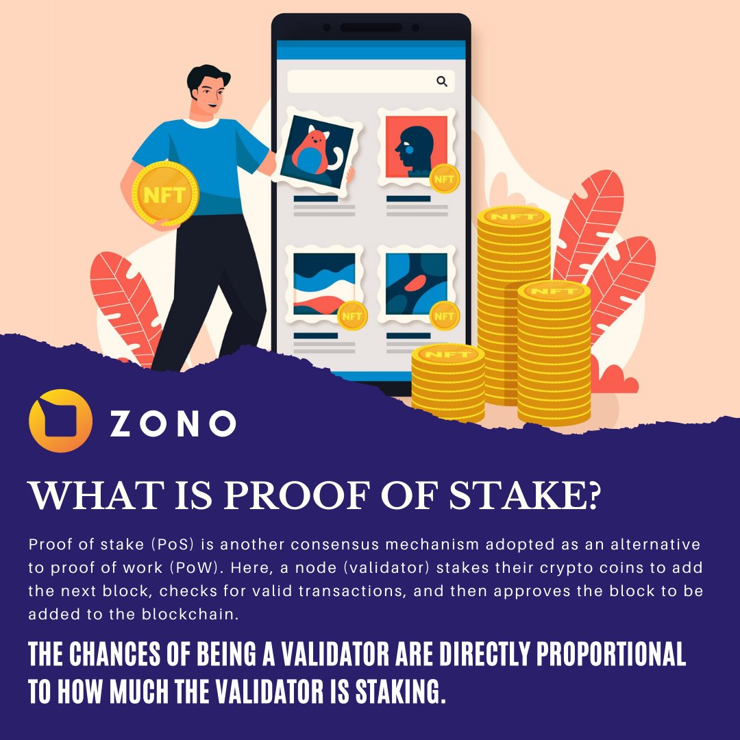 ZonoSwap's tweet photo. Here, the chosen block validator can be trusted because if the validator approves a fraudulent transaction, he will lose a part of the coins that they have staked.
#bsc #zonodex #zonoswap #zono #dex #defi #NFT#Staking #knowyourzono #proofofstaking #proofofworking https://t.co/lIpkA3qHRq