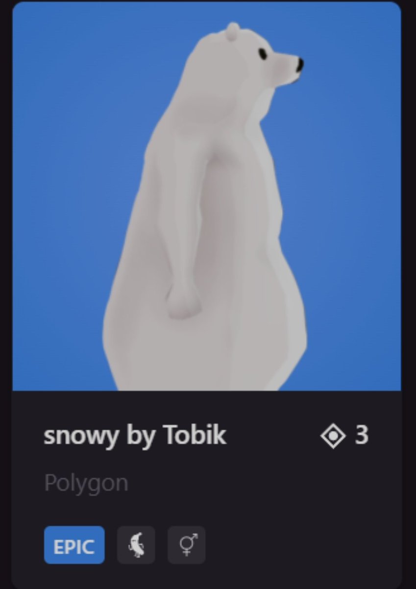 L0caldutchart's tweet photo. GIVING AWAY 3 "Snowy by Tobik" (you can also buy it if u want to support)
🚶‍♂️Must Follow: @TobikCC @NFT_DarKL0rD
🏷Tag: 3 friends
❤️Like: This Post
♻Retweet: This Post
💬Comment: ETH wallet

GET IT HERE ($3 MANA NOW!):
https://t.co/2NjBhfU6q3

#Decentraland #NFTGiveaways https://t.co/8B3MYYx6wP