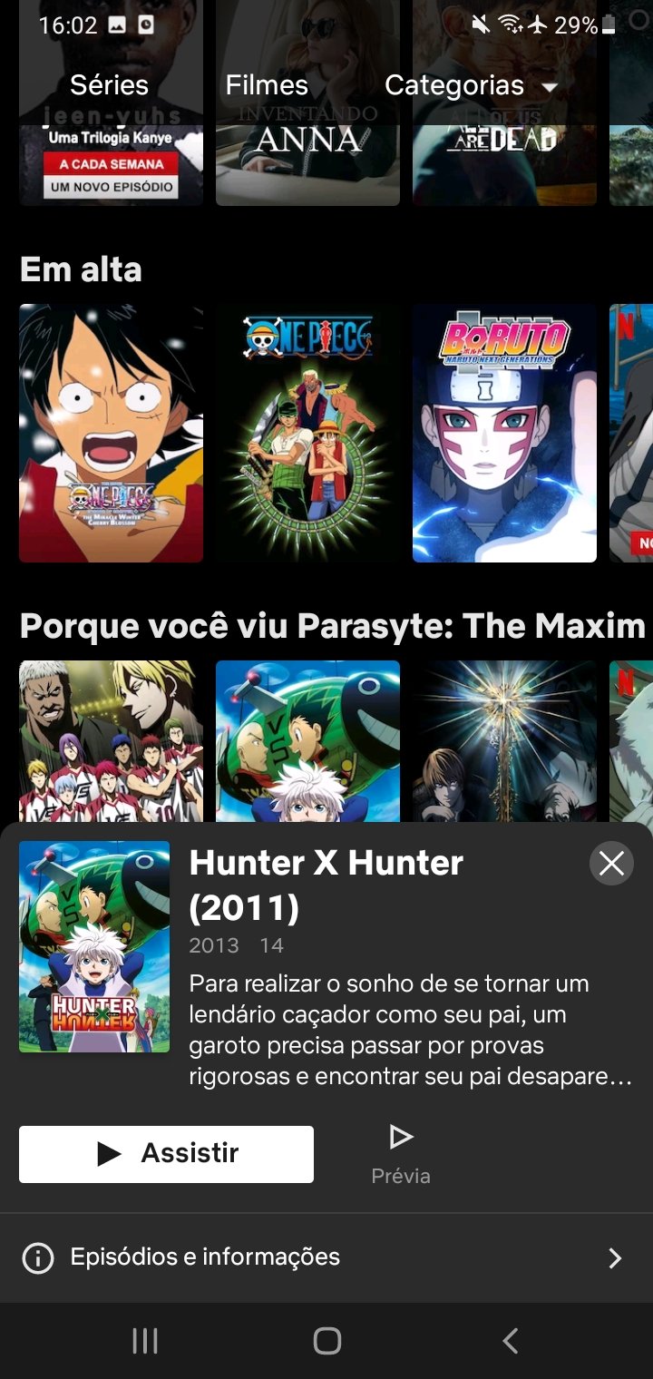 VAZOU Hunter x Hunter Dublado na Netlfix 