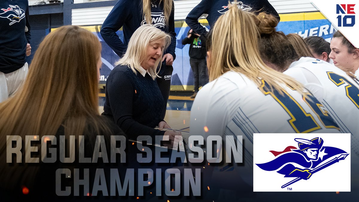 𝐍𝐄𝟏𝟎 𝐑𝐄𝐆𝐔𝐋𝐀𝐑 𝐒𝐄𝐀𝐒𝐎𝐍 𝐂𝐇𝐀𝐌𝐏𝐈𝐎𝐍𝐒

<a href="/SNHUWBB/">SNHUWBB</a> captured their first NE10 Northeast Division Regular Season Title in program history with their win over Stonehill this afternoon!

The NE10 Tournament gets underway next Friday!

#NE10EMBRACE