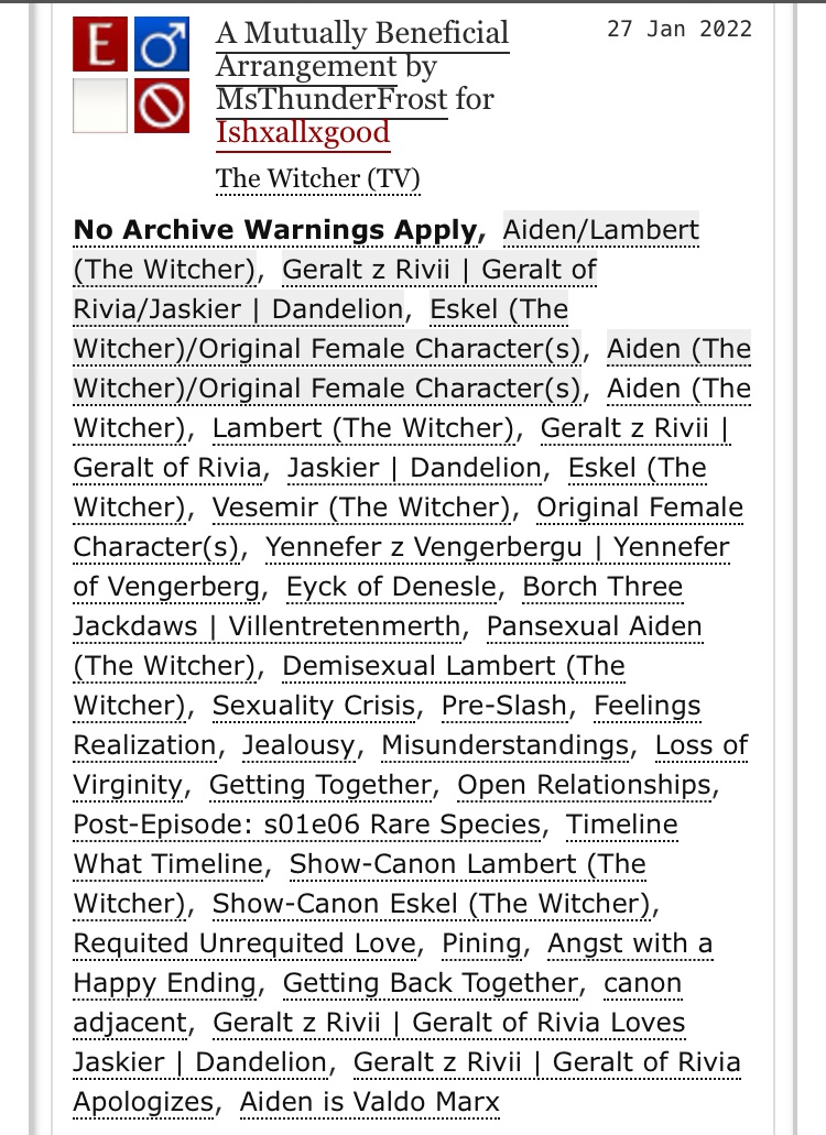 MsThunderFrost's tweet photo. 🔞New chapter! #Lambert is absolutely *not* hiding from #Aiden. Whatever would make you think that? 

https://t.co/k8MIkuSn1h

#TheWitcher #NSFW #Geraskier #Lambden https://t.co/594lcFCrjF