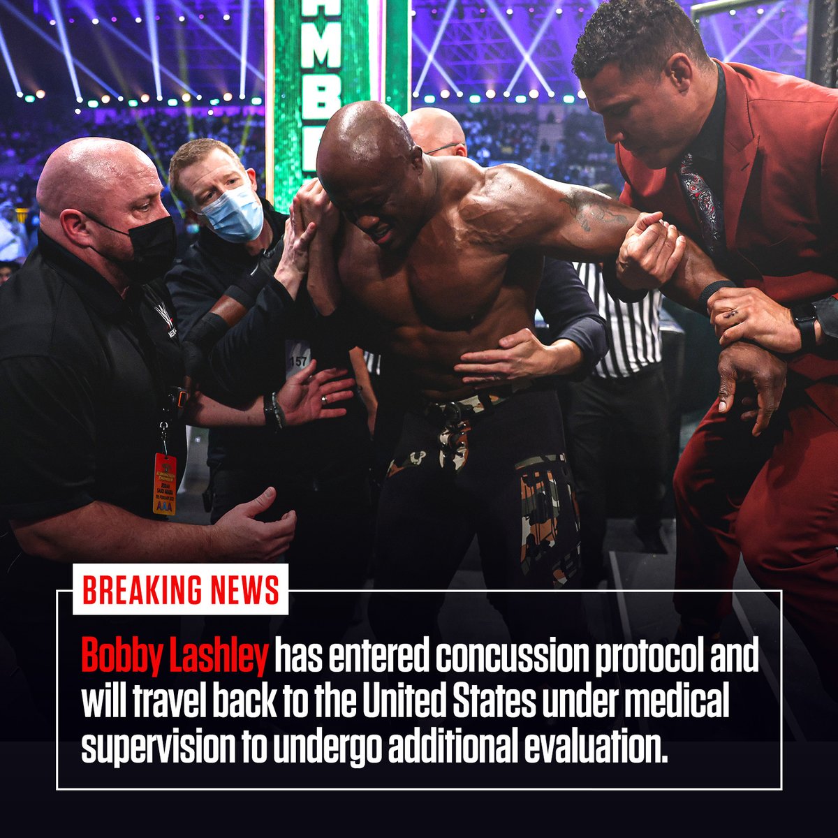 WWE's tweet photo. BREAKING NEWS on @fightbobby coming out of #WWEChamber. https://t.co/FzBUA4to2D