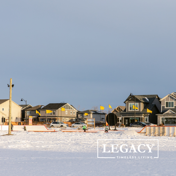 WestCreekDev's tweet photo. While you're visiting the new estate and move-up showhomes in #LegacyYYC, be sure to stop by the skating rink, the green park and the environmental reserve all just within a few yards of your next dream home! https://t.co/pCVCYGGrVi