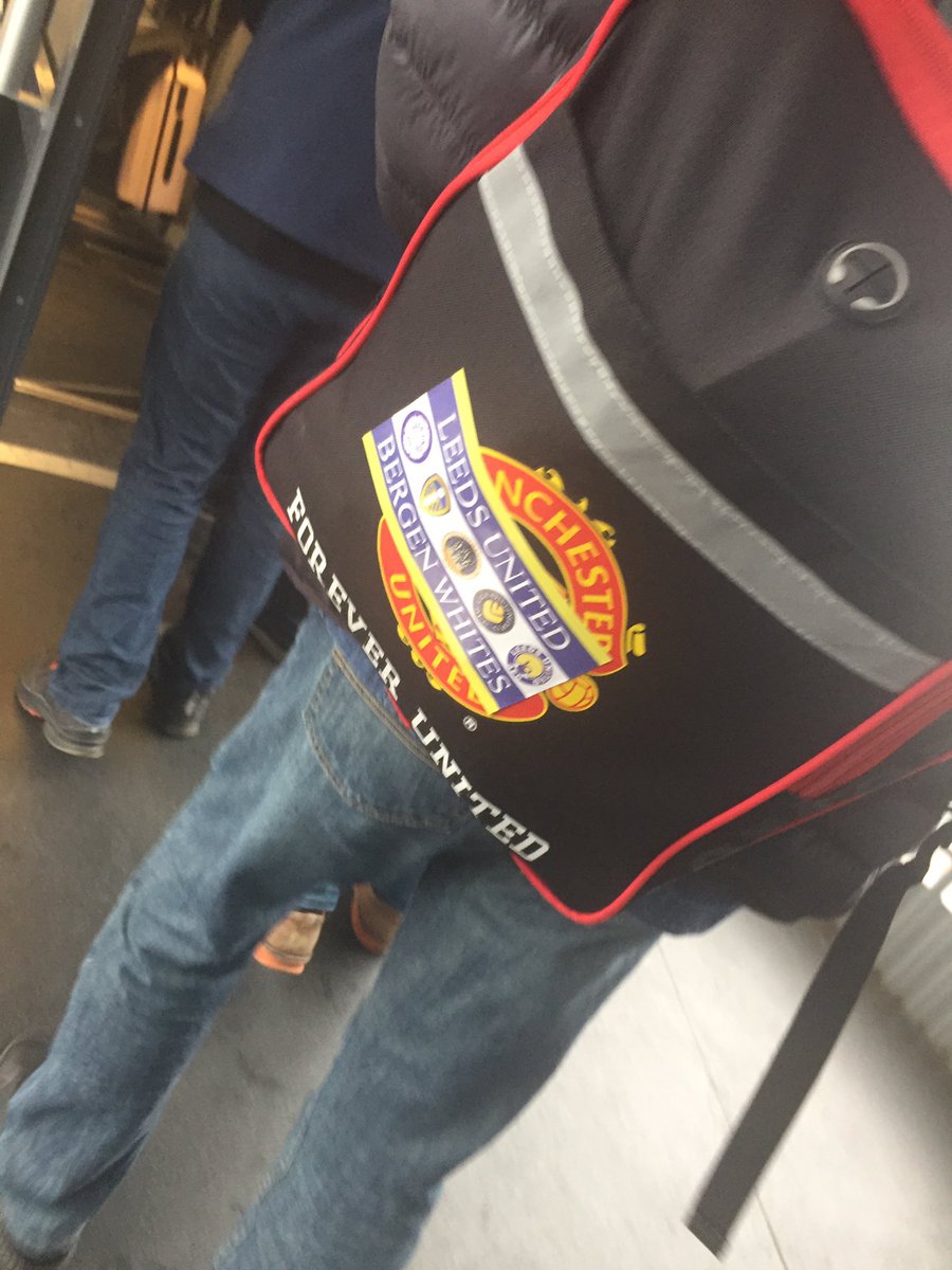 BergenWhites's tweet photo. At last on board after 28 hours at #Schiphol after storms and delays, #superleeds here we come #bergenwhites and a dickhead in front of me when boarding😬 https://t.co/cxIg53SxNQ