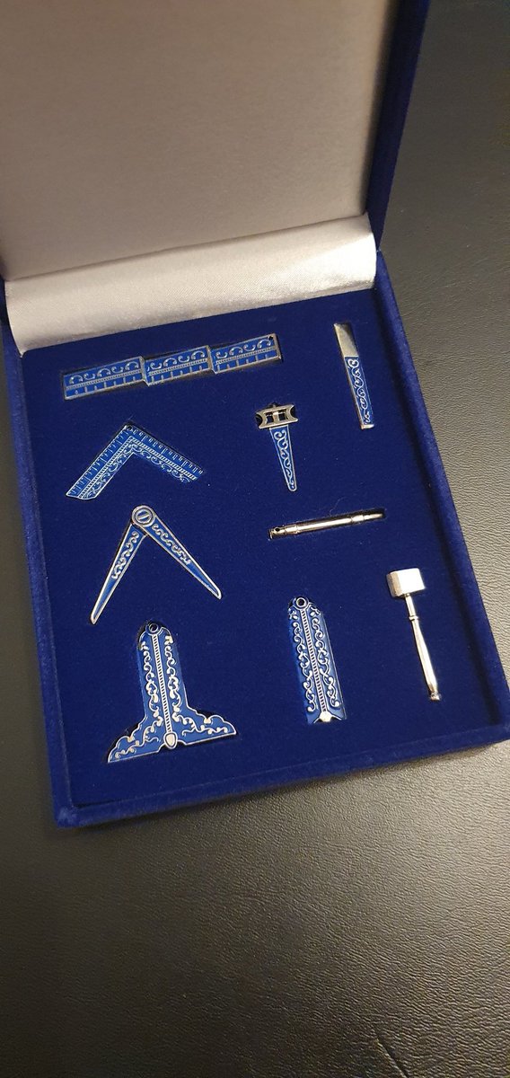 Visited Cheshire Cornerstone Lodge in <a href="/CheshirePGL/">CheshirePGL</a> again today and I was presented with these minature working tools by Bro Kevin Dandy for supporting him in his efforts on raising funds for the <a href="/BritishLegionRX/">The Royal British Legion</a>