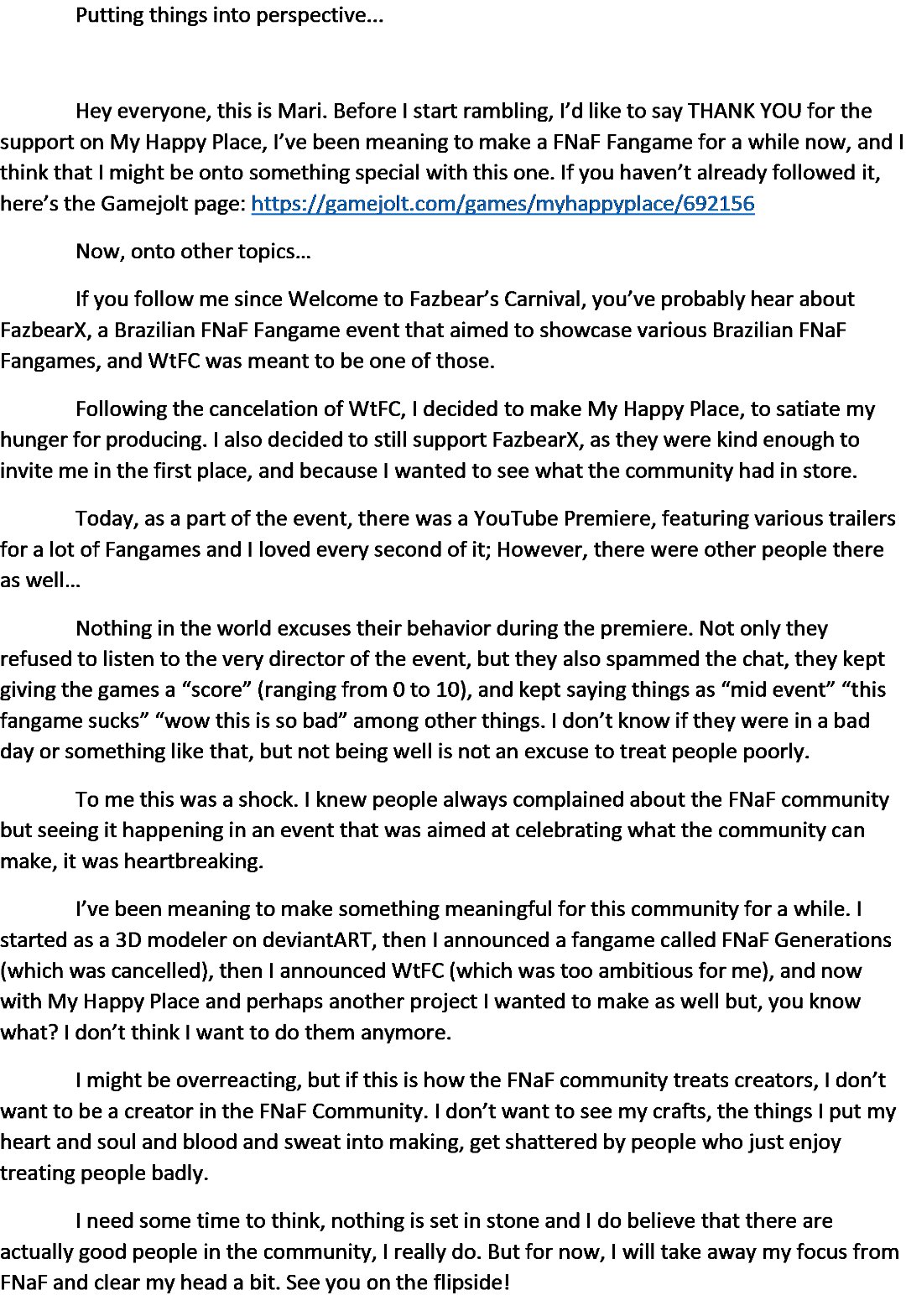 Mari Rant About Fnaf T Co Scjcb6piuo Twitter