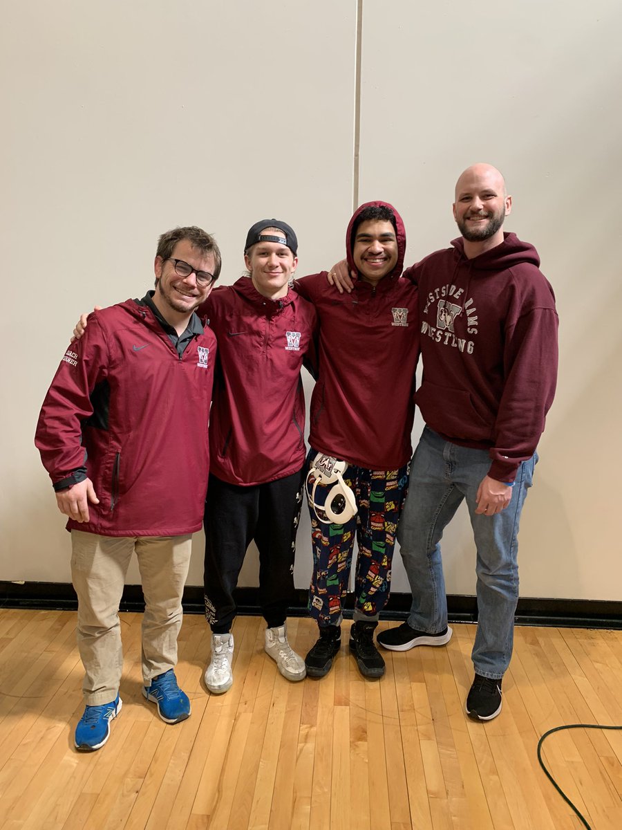 Super proud of Braylon Fuller (3rd at 138) and AJ Williams (Champion at 220) for qualifying for the State Tournament next weekend!