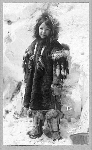 LakotaMan1's tweet photo. Inuk girl. Nome, Alaska, 1904. Library of Congress photo. https://t.co/ueb0FU4jQ3