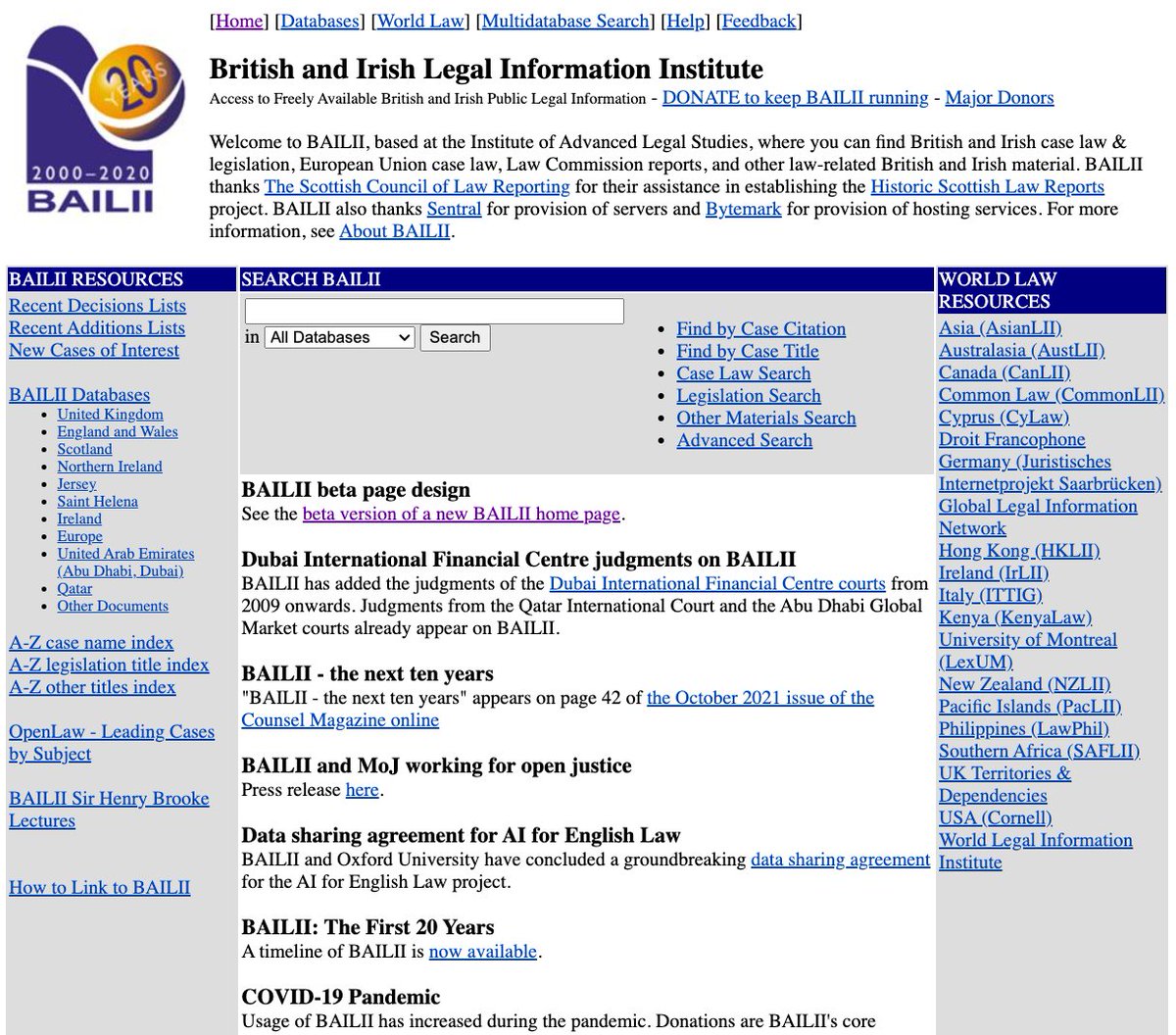 bailii recent decisions