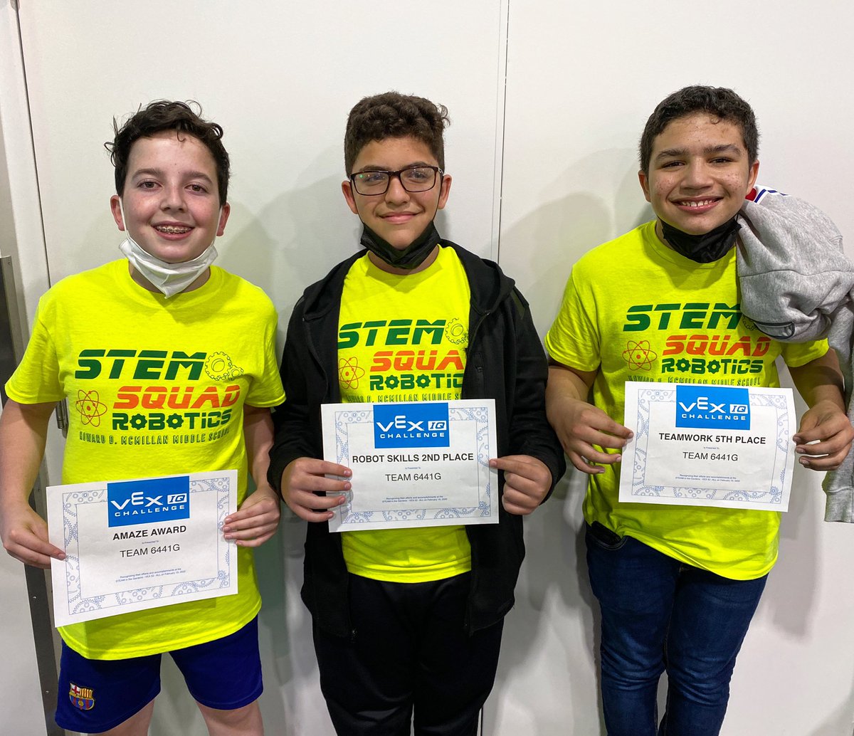 STEMSquadHDMM's tweet image. What an introduction! 6441G came to play today. They won the Amaze Award, 2nd in Robot Skills, and 5th in teamwork! Great work G! #STEMis