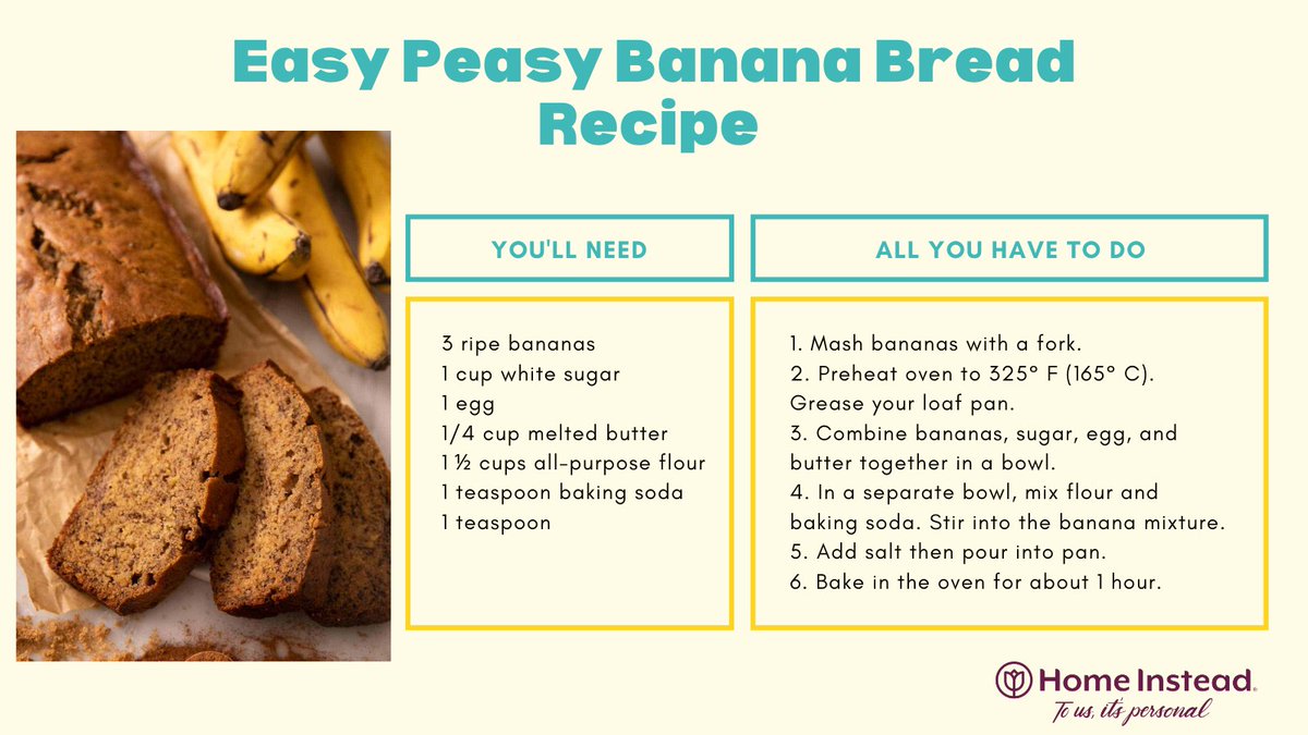 homecarearnold's tweet photo. Happy National Banana Bread Day!

The first cookbook that mentioned banana bread in Pillsbury’s 1933 Balanced Recipes cookbook, that was published during the Great Depression. 

#HomeInstead #homecare #seniorcare #bananabread #nationalbananabreadday #maryland https://t.co/V0Qk77MUp1