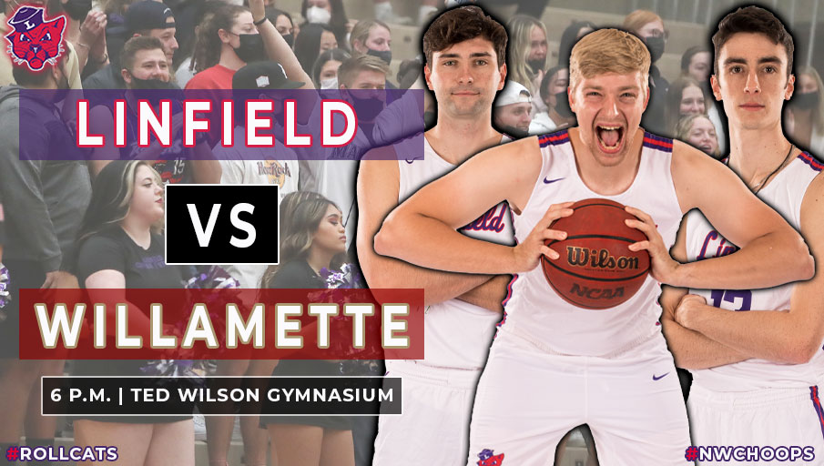 linfieldmbb's tweet photo. GAMEDAY🏀| We will see you tonight at TWG as we honor our three seniors!
⏰6 p.m. (PST)
📍Ted Wilson Gymnasium
📺https://t.co/hkpbffpU9i
📊https://t.co/WG3xnwzMaJ
#RollCats | #NWCHoops | #d3hoops https://t.co/RSwfJU8lTH