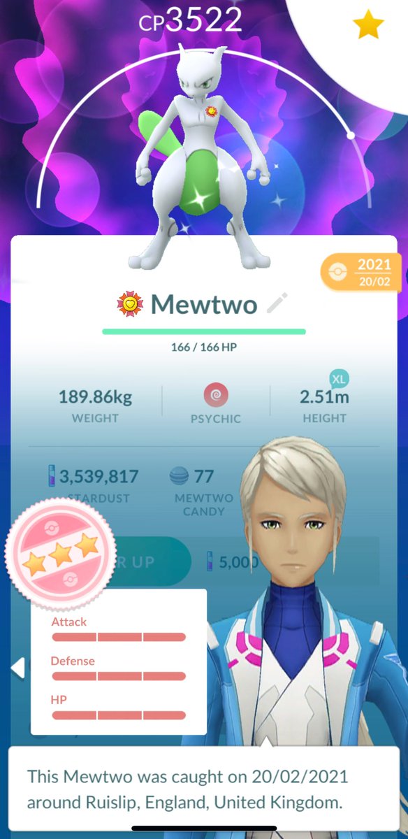 SwirlyKath's tweet photo. Today is my #ShundoMewtwo first Birthday. Caught in a raid after playing POGO for one month! 🎉 #PokemonGo https://t.co/DNaEQbom9C