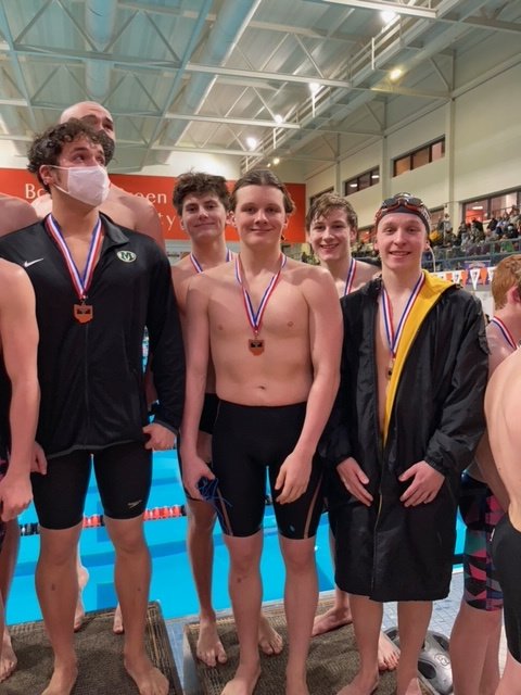 PburgAthletics's tweet photo. Congratulations to the boys 200 medley relay for placing 6th at districts! @PHSSwimandDive #GoJackets https://t.co/85XCjQSuPD