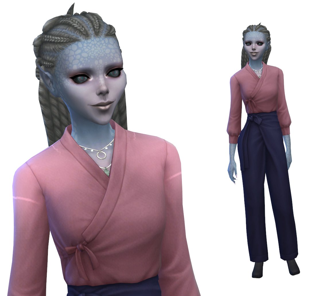 The_Queen_Alien's tweet photo. Hey heym new aliens,
Skin -> CC / hair
Cloth-> Game base :D 
#ts4 #thesims4 #aliensims #simsalien #thesims4cc https://t.co/HOn0bwjYaJ