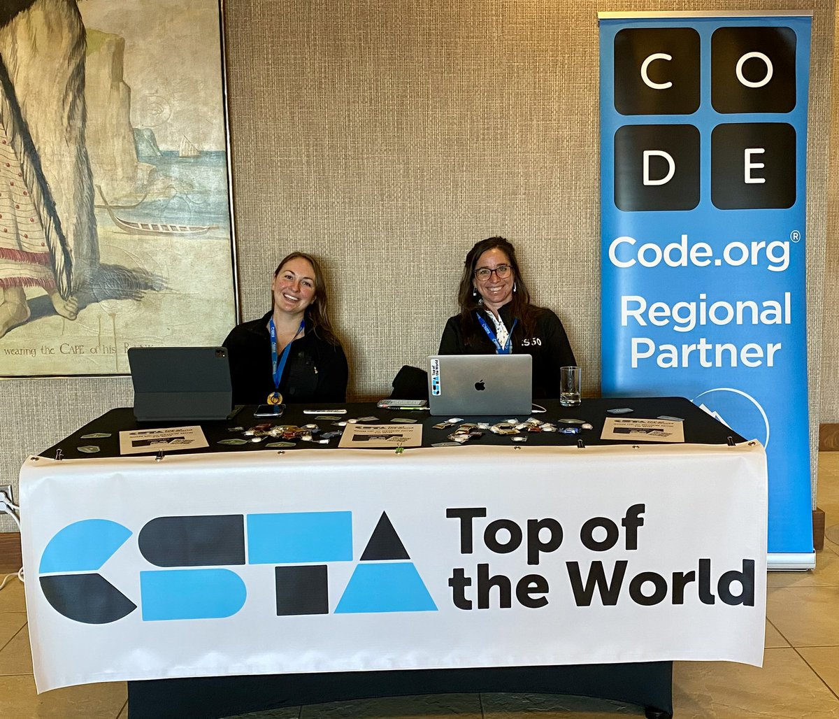 CSTA Alaska (@alaskacsta) on Twitter photo Let’s talk nerdy! There are so many CS Ed opportunities in Alaska: CSTA Top of the World, Code.org, Girls Who Code, and more!
Jenny and @NMValentine will be at the booth all afternoon 🤓
<a href="/ASTEConnect/">ASTE</a> <a href="/codeorg/">Code.org</a> <a href="/GirlsWhoCode/">Girls Who Code</a> <a href="/CSforAK/">CSforAK</a> <a href="/csteachersorg/">CS Teachers Association (CSTA)</a> #ASTE2022 Let’s talk nerdy! There are so many CS Ed opportunities in Alaska: CSTA Top of the World, Code.org, Girls Who Code, and more!
Jenny and @NMValentine will be at the booth all afternoon 🤓
<a href="/ASTEConnect/">ASTE</a> <a href="/codeorg/">Code.org</a> <a href="/GirlsWhoCode/">Girls Who Code</a> <a href="/CSforAK/">CSforAK</a> <a href="/csteachersorg/">CS Teachers Association (CSTA)</a> #ASTE2022