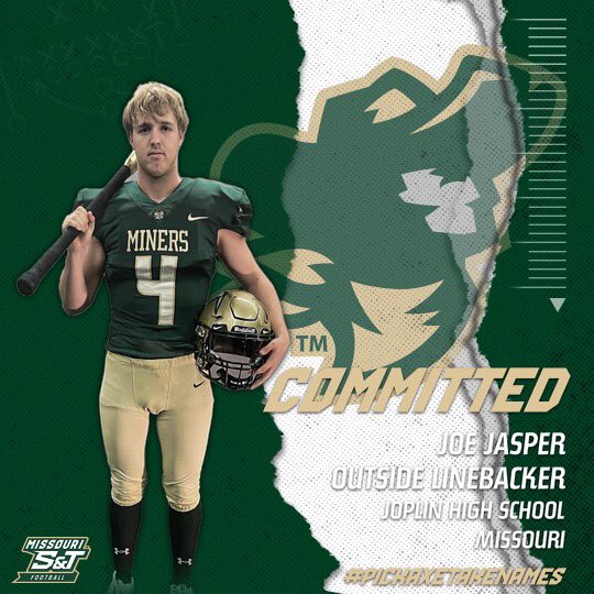 Joe Jasper (@joejasper04) on Twitter photo Thank you to everyone who has supported me throughout this process! I’m excited to finally announce that I’m committing to Missouri S&T! <a href="/PureZone49/">Curtis Jasper</a> <a href="/ToddDrury/">Todd Drury</a> <a href="/coachball_FB/">Andy Ball</a> <a href="/ShaneDowty/">Shane Dowty</a> <a href="/CoachSudhoffMST/">Coach Sudhoff</a> <a href="/CoachAlinden/">Alan Linden</a> Thank you to everyone who has supported me throughout this process! I’m excited to finally announce that I’m committing to Missouri S&T! <a href="/PureZone49/">Curtis Jasper</a> <a href="/ToddDrury/">Todd Drury</a> <a href="/coachball_FB/">Andy Ball</a> <a href="/ShaneDowty/">Shane Dowty</a> <a href="/CoachSudhoffMST/">Coach Sudhoff</a> <a href="/CoachAlinden/">Alan Linden</a>