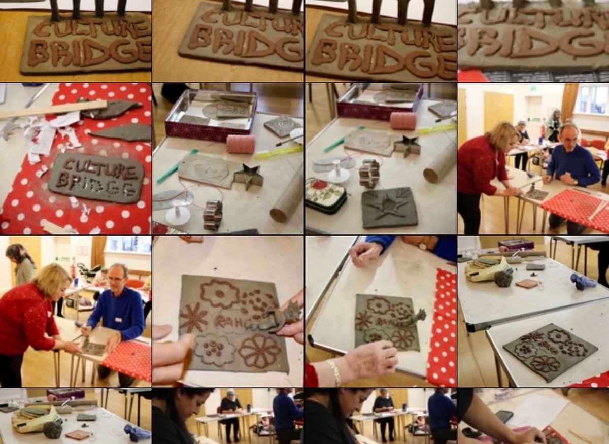culturebridgeuk's tweet photo. Thank you Malcolm & Britta from the Claytime Stockport for sharing your talents with us.
We had a wonderful time together learning about clay creativities, techniques & designs.
#Letsgetinspired #LetsConnect #LetsLearnToBuildLifeTogether https://t.co/D1Soj0ylQk