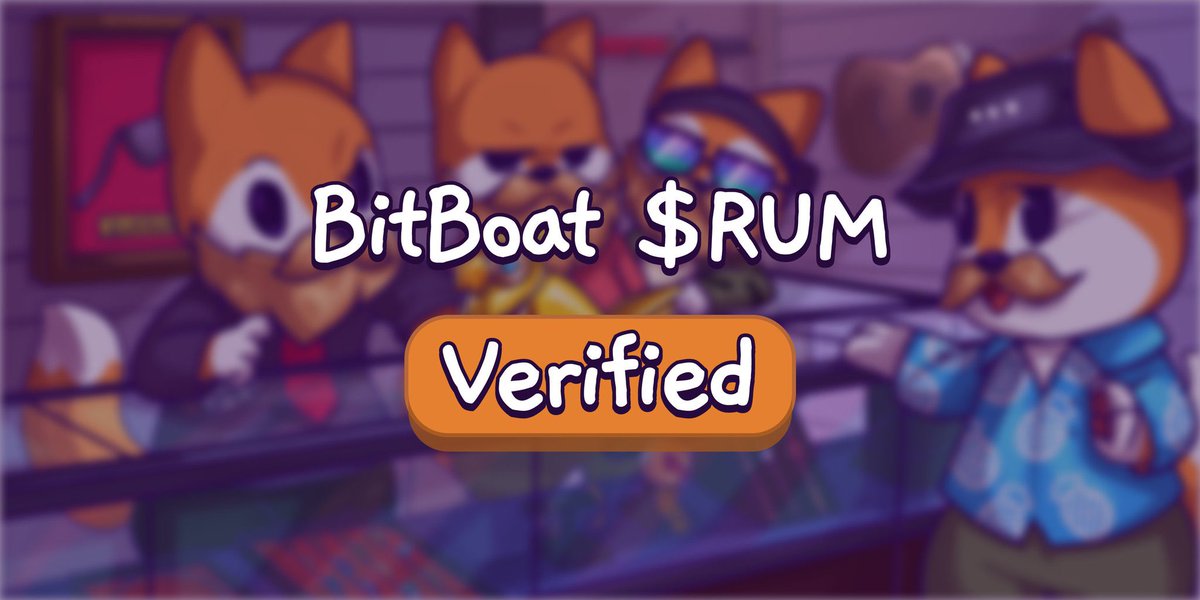 BitBoatNFT's tweet photo. 🥃All hands on deck! BitBoat NFT Utility Token (BitBoat $RUM) has been verified on Famous Token Market, a safe and secure way to p2p trade tokens! Arrrgh 🌊⛵️♥️
🦊https://t.co/dOcp0f4chD
https://t.co/Q4trl42Rm1
nft #bitboat #bitcaptains #solana
#FamousFoxes $SOL #SolanaNFTs https://t.co/cO8b4msC15