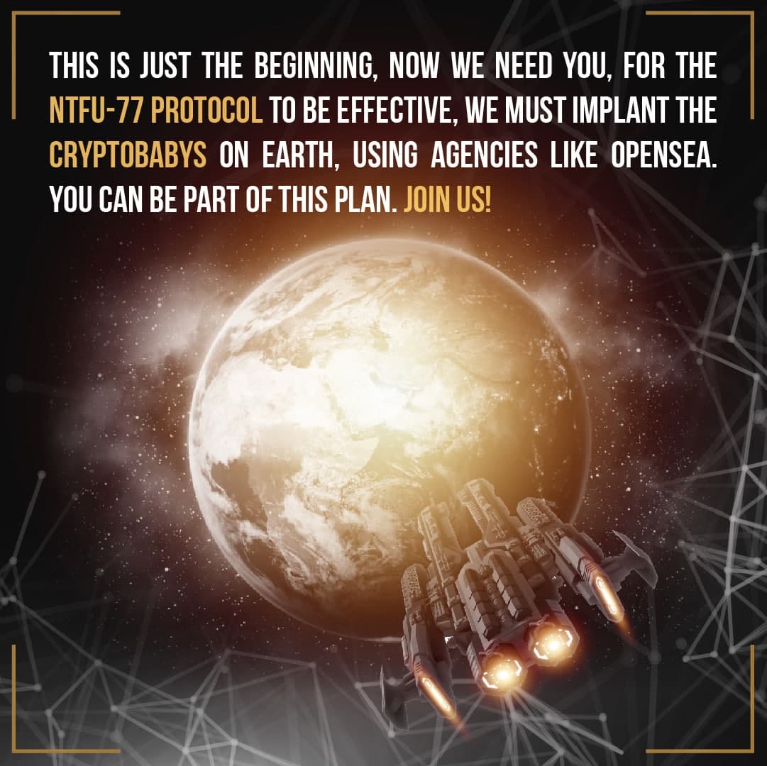 NTFUcards's tweet photo. You're our last hope. Could you want to help us?

Get a #CryptoBaby here: https://t.co/ieJHGap3kG

#NTFU #NFT #NFTs #NFTartist #NFTProject #nftcollectors #NFTCollection https://t.co/7AjzXz0Jl5