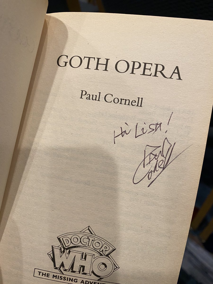 Thanks, <a href="/Paul_Cornell/">Cornell Paul</a> for signing my books at your #gally1 meetup!