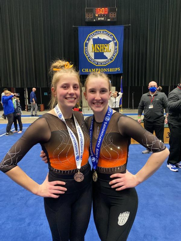 GoWBLBears's tweet photo. Congrats to Laney for finishing third and Grace for winning Bars today!! https://t.co/aLPMklR4YR