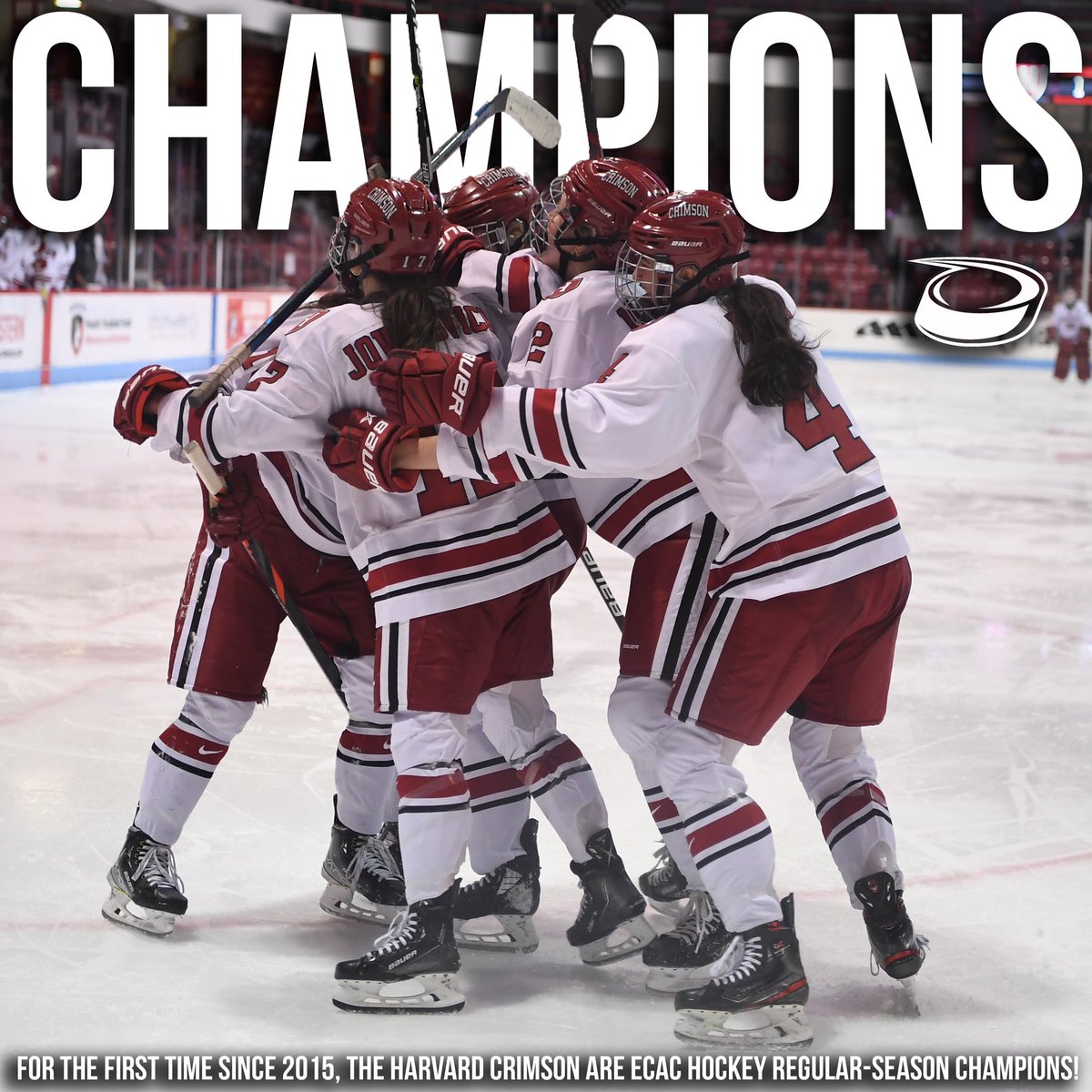 ecachockey's tweet photo. CHAMPS 🏆

For the first time since 2015, @HarvardWHockey are your #ECACHockey regular-season champions!! https://t.co/irQQ6SWmM2