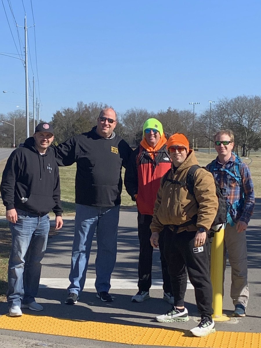 tpffa1's tweet photo. TPFFA President @mjtomek joined in today on the #WalkForDustin. These guys are doing a great job bringing awareness to PTSD and firefighter suicide. #TPFFAatWork https://t.co/xqQSuVASL0